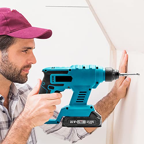 jucyuanhang Akku-Bohrschrauber-Set, 21V-Schlagbohrschrauber-Set mit Vorwärts- und Rückwärtsschalter, inklusive Lithium-Akku, Ladegerät und Aufbewahrungsbox – Bild 7