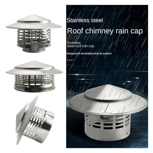 Chapeau de cheminée inox 110 mm résistant aux intempéries - 5
