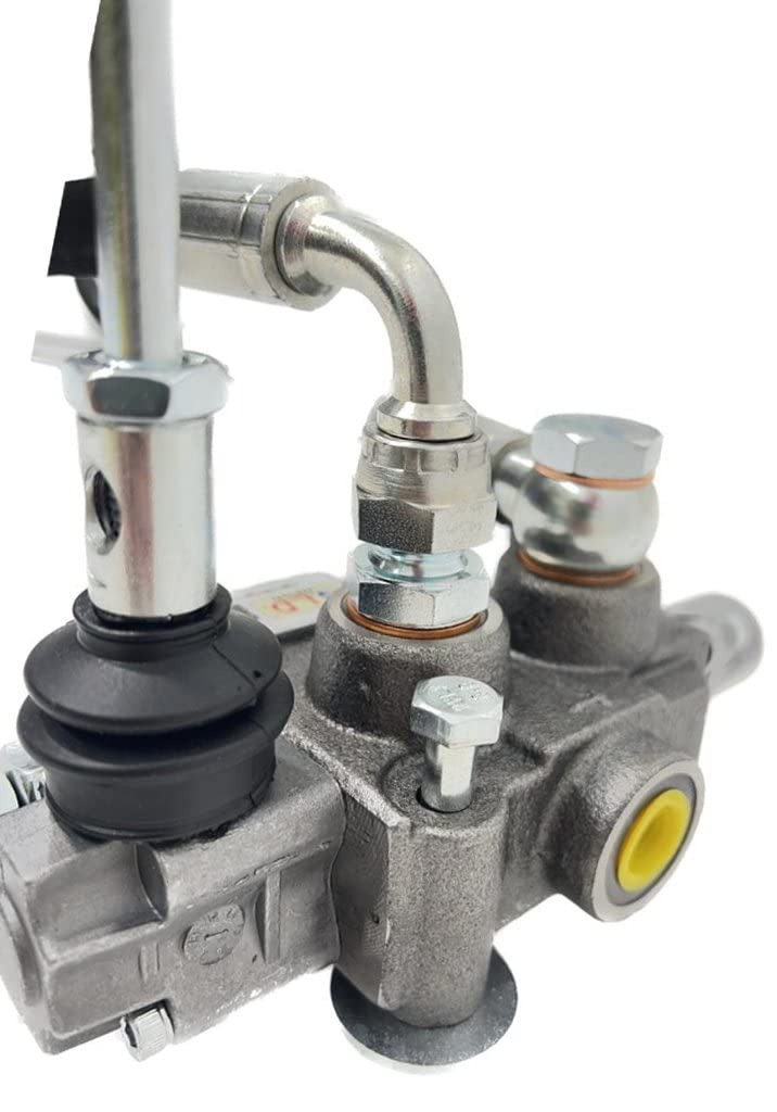 Kit Distributore oleodinamico per trattore 1 leva doppio effetto 3/8" 40 Litri 180 bar completo di innesti rapidi PUSH PULL su piastra di fissaggio e tubi