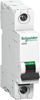 Schneider Electric Acti9 xC60 32A 1-Pole MCB C Curve, 15kA High Breaking Capacity Miniature Circuit Breaker for Reliable Overload & Short-Circuit Protection DIN Rail Mount IEC Certified White