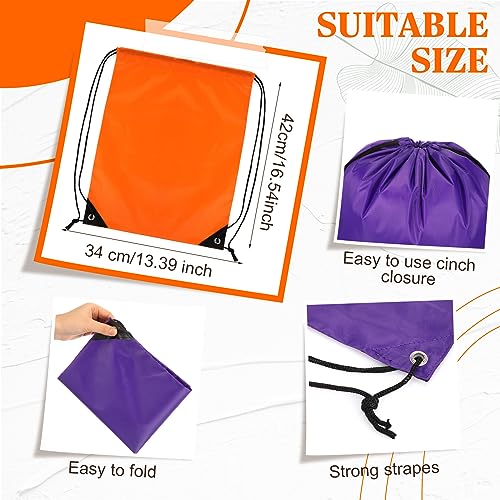 Sweetude 600 Pcs Drawstring Backpack Bulk Draw String Bags Gym Bag Sport Storage Sack Pack Nylon Cinch Tote for Women Men Homeless Adult Team Building Outdoor Travel Party2