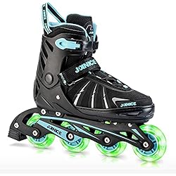 Patines Mujer Carrefour Patines en línea Profesionales con tecnología patentada NiceFit, 8 Tallas Ajustables, Parte Superior de Malla Transpirable con Ruedas iluminadas