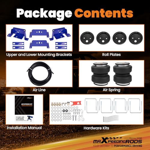 Image of maXpeedingrods 5000 lb Air Suspension Bags Kit for Ford F250 F350 1999-2007