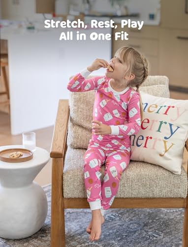 Image of PATPAT Bamboo Viscose Pajama Sets for Toddler Boys & Girls Baby Kids, Ultra-soft Snug fit Pjs Sleepers for Birthday Holiday