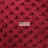 Minky MINKEE Chenille DOT Soft Fabric Cuddle 38 Color 60'W SEW Craft by The Yard (Biking RED)