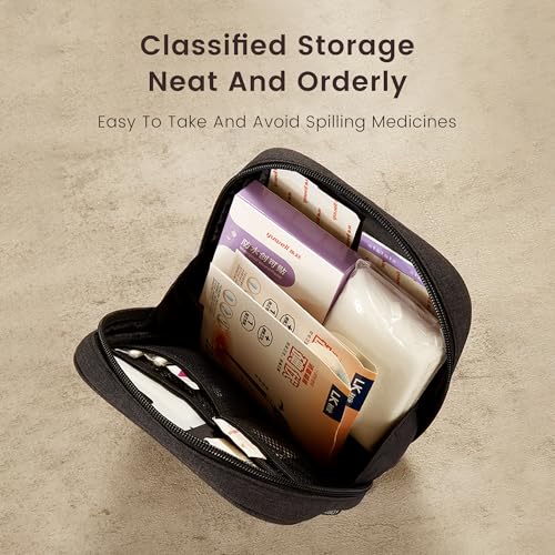 Image of ROWNYEON Empty First Aid Kit Bag - Portable Medical Organizer Pouch for Emergency Supplies, Travel, Home and Car (No Medicines Included)