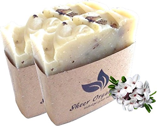 (2 Pack) Sheer Organix Luxury Rejuvenative Handmade Herbal Soap, 3.52 oz. / 100g, Daphne