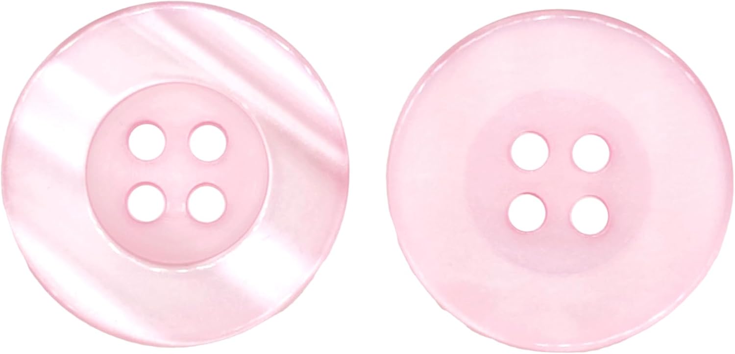 80-Pcs 5/8" Small Pink Shirt Buttons | Bulk Sewing Replacement Buttons for Sewing Crafts Clothes Decorations (15mm, Pink)