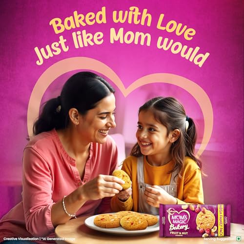 Image of Sunfeast Mom's Magic Bakery Fruit & Nut | Crunchy Cookies Loaded with Fruits & Nuts, 438g