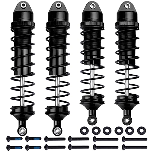 Image of HobbyPark Aluminum Shocks for Arrma 1 /10 Granite 4x4 Bigrock Senton Typhon 3s 6s Blx Shock Absorber Assembled Front & Rear, Replacement of AR330550 AR330551 (Set of 4) (Black)