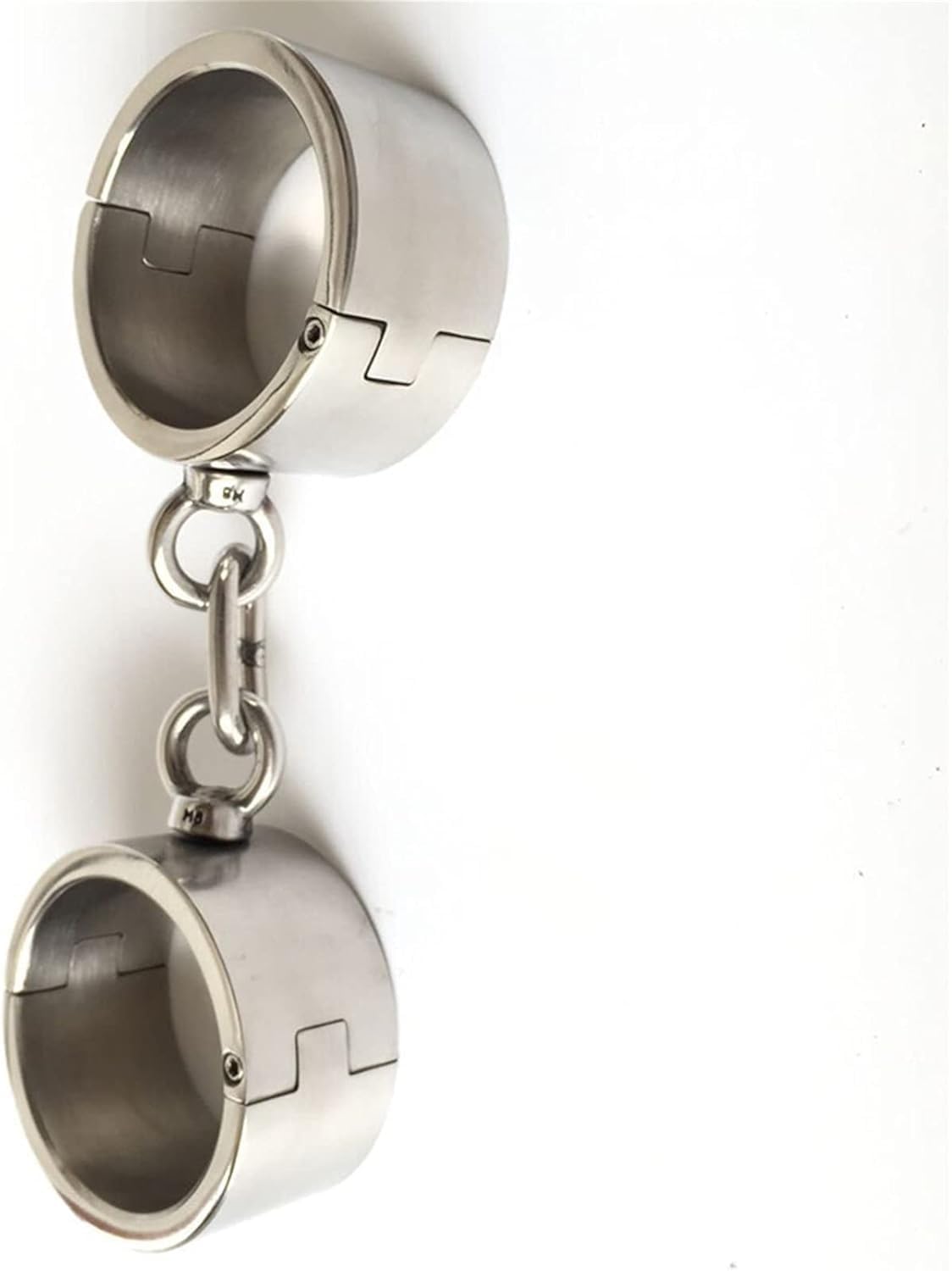 Menottes métalliques verrouillables SM, 1 paire environ. Menottes de bondage lourdes/menottes de poignet, jeu de flirt, jouet sexuel for hommes, femmes et couples(Male Round)