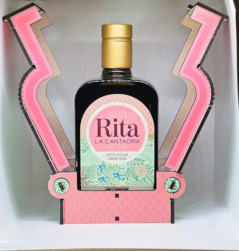 Aceite de Oliva Virgen Extra Premium. AOVE Picual en envase de 500Ml y original caja de madera. Ideal para los amantes de la cocina Gourmet y platos sofisticados. Regalo original para todos.