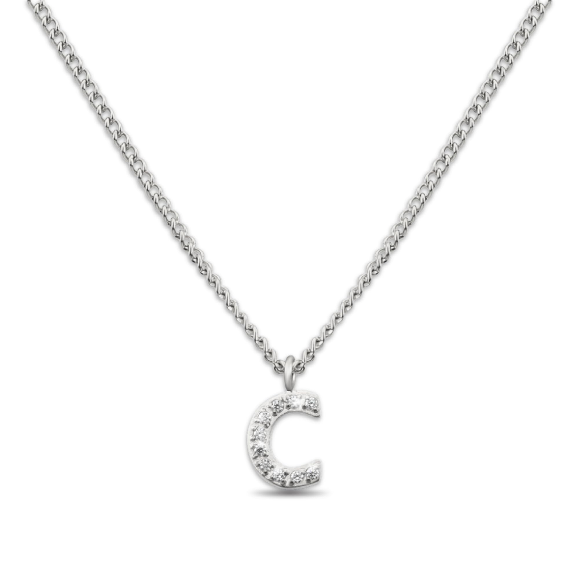 GD GOOD.designs Kette mit Buchstaben Silber für Damen | Hautverträgliche Halskette mit initialen Anhänger | Silberne 316L Edelstahl Buchstabenkette - Geschenk für Sie und Ihn