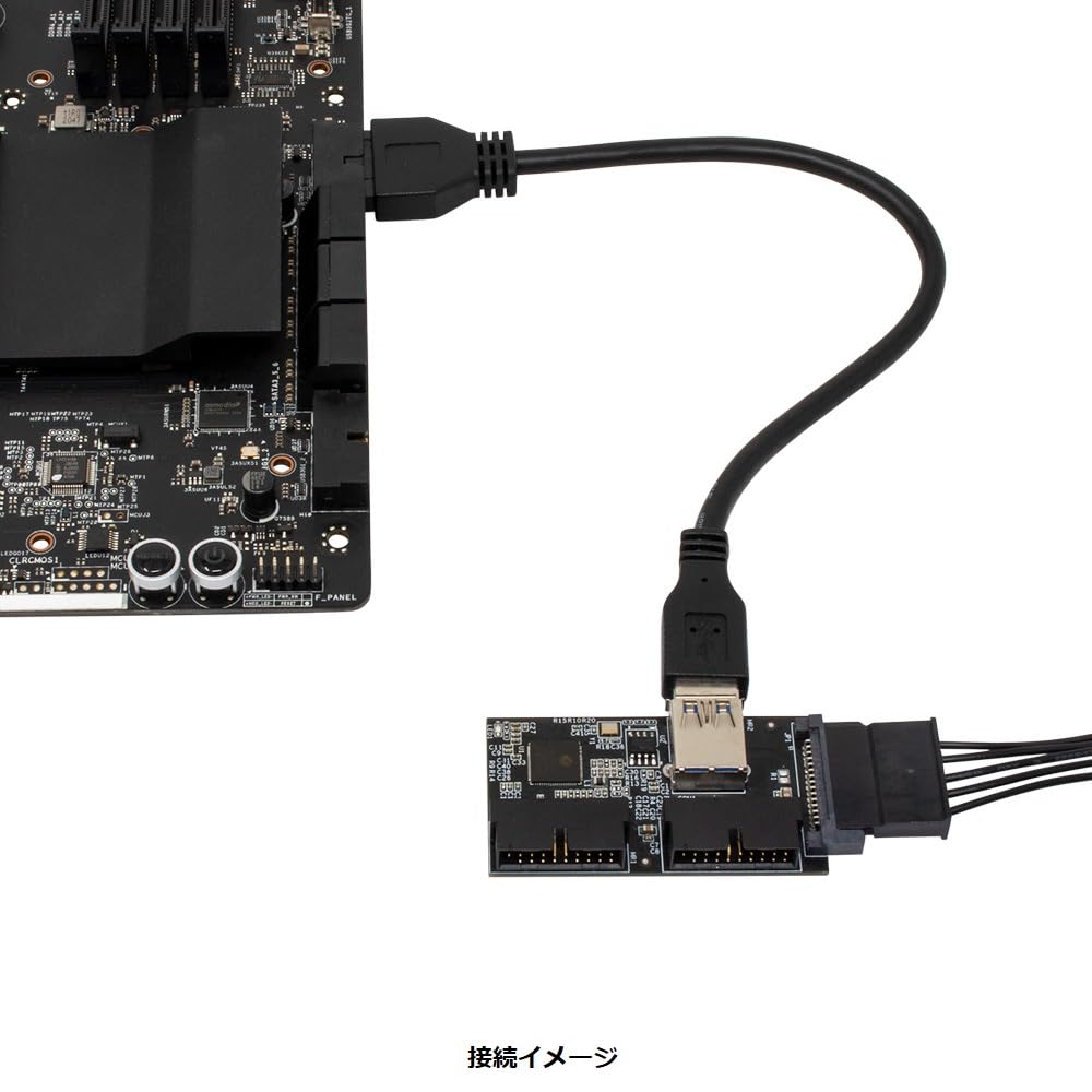 Amazon.co.jp: アイネックス USB3.0ヘッダー 2分配ハブ HUB-09