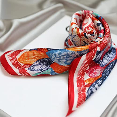 Silk Scarf for Hair - Head Scarf for Women, Lightweight Satin Scarf for Hair Wrapping and Sleeping at Night, 35"x35"4