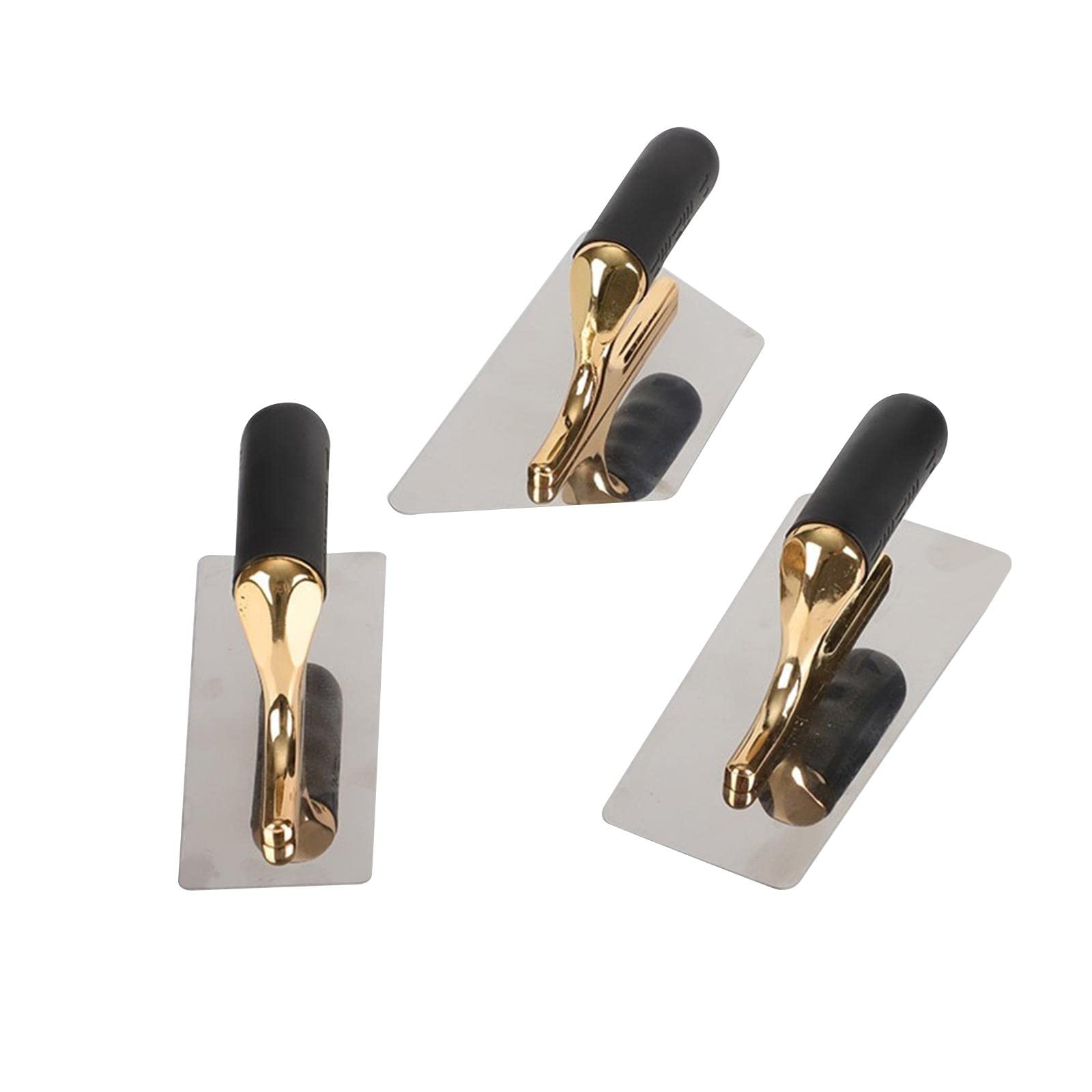 Set di 2 cazzuole per cartongesso in acciaio inox con manico morbido per muri, calcestruzzo, 20 cm