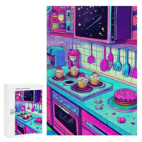 カラフルなキッチンの焼き菓子ジグソーパズル パズル レジャー 子供/大人用 減圧 誕生日プレゼント 贈り物 パズル 初心者向け ギフト 誕生日 クリスマス 300 PCS