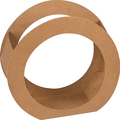 Heyda Rundlaternen-Rohling Papier Laternenzuschnitt 6.0 cm breit 19.0 cm außen 13.7 cm innen ideal für Laternelaufen Natur