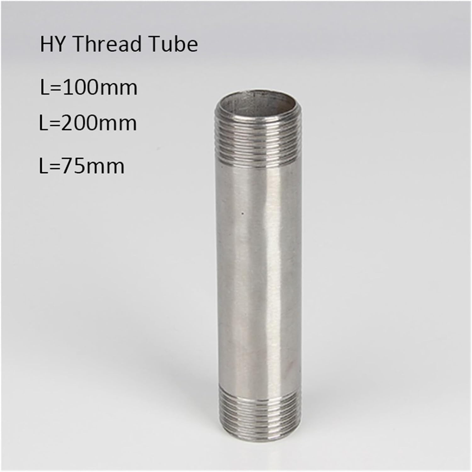 1pcs Thread Pipe Fitting Male BSP Thread Tube Spool Pipe 1/8" 1/2" 1/4" 3/4" for Water (Size : 200mm, Color : DN20) Plumbing Fittings