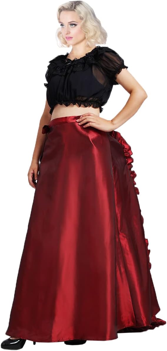 COSDREAMER Women Renaissance Victorian Hoop Skirts Gothic Steampunk Petticoat Bustles Skirt - Image 4