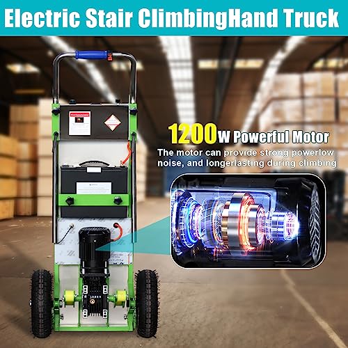 Carretilla eléctrica para escaleras 880lbs motor 1200W miniatura 3
