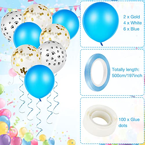 18 Pieces Dog Birthday Party Supplies, Pet Birthday Boy Bandana Dog Birthday Bandana Balloon Banner Pet Birthday Hat With 0-8 Figures Touch Ink Pad And Imprint Cards Dog Birthday Party Decorations #TOP4