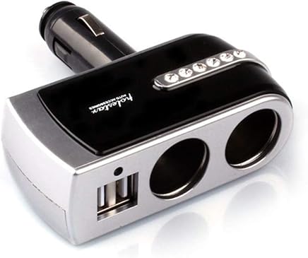Ogquaton Cargador Doble Encendedor de Cigarrillos Cargador Adaptador de Cargador de Coche Doble con un Puerto USB para tabletas de tel?fonos Inteligentes y m?s Negro