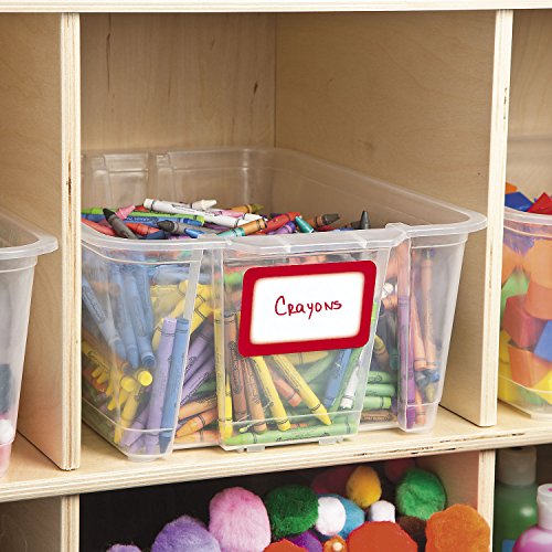 Paprma Name Tag Stickers, 200Pcs Colorful Plain Name Stickers, 3 1/2" X 2 1/4" Adhesive Name Tag Labels For Kids, Wall, Desk, Christmas Gifts (1 Rolls) #TOP3