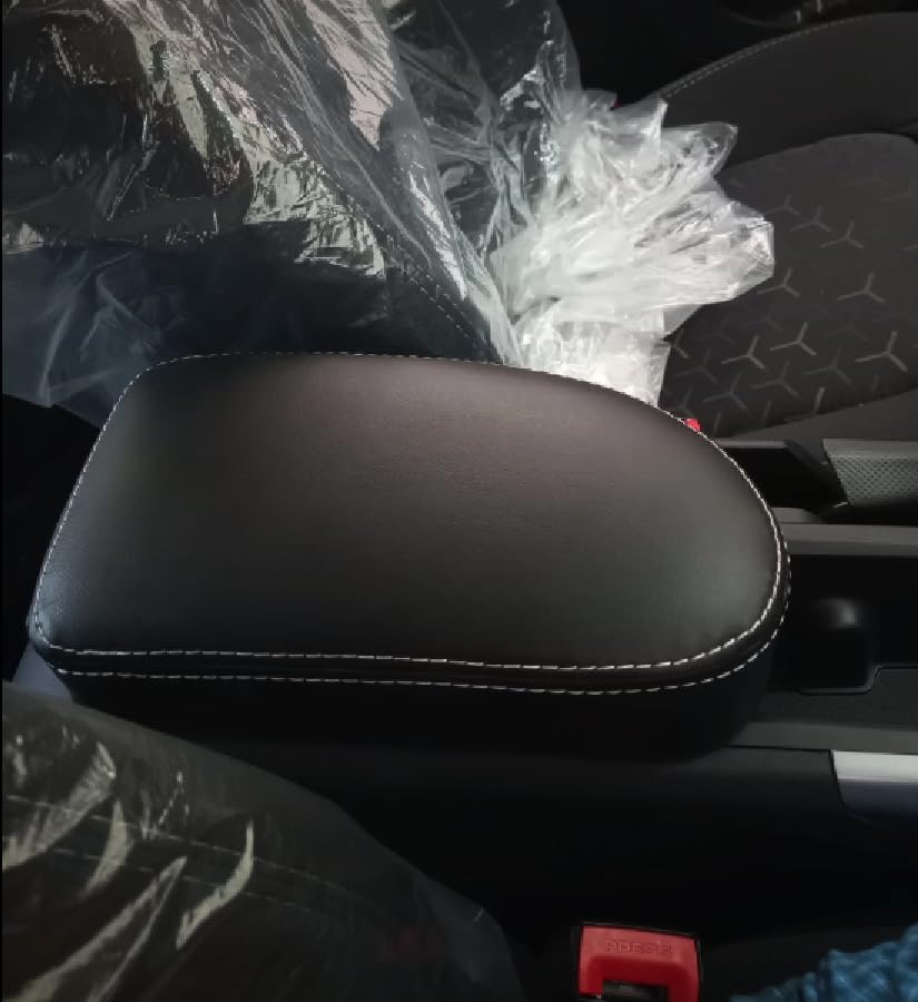 Image of Carigiri OEM Type Small Size Armrest For Tata Nexon /Nexon Ev /Nexon Ev Max /Nexon Facelift /Punch Ev Adventure (Double Stitching,Nappa Leatherette)(All Models & Variants) (Small)