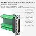 ATMLCOER DB44 Connector,Female D-SUB Header to 44-pin Port Terminal Adapter Breakout Board No Soldering Needed,with Bolts