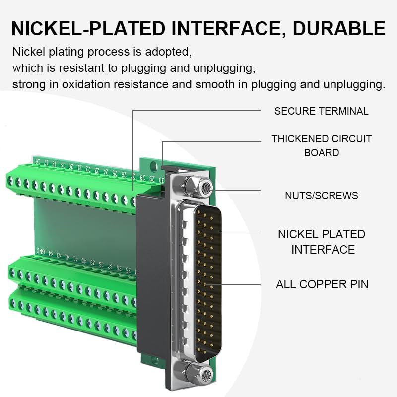 Amazon.com: ATMLCOER DB44 Connector,Male D-SUB Header to 44-pin
