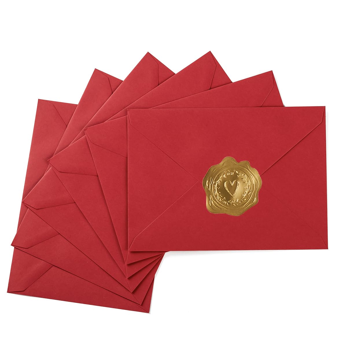 Snapklik.com : 50 Pack A7 Colorful 5x7 Envelopes V Flap Invitation ...