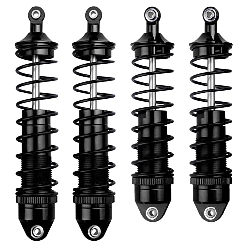 Image of HobbyPark Aluminum Shocks for Arrma 1 /10 Granite 4x4 Bigrock Senton Typhon 3s 6s Blx Shock Absorber Assembled Front & Rear, Replacement of AR330550 AR330551 (Set of 4) (Black)