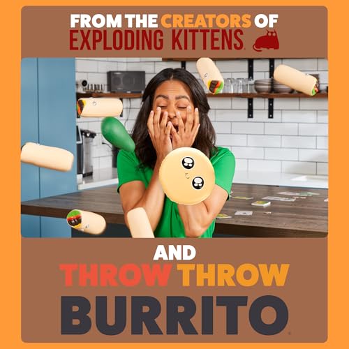 Image of Exploding Kittens Block Block Burrito Expansion Pack 2-6 Players - Ages 7+ - 15 Minutes to Play - Original Game Required, Inflatable Shields - Party & Family Card Games for Kid & Adults
