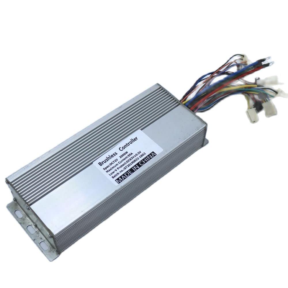 Controlador EléCtrico 7 2V 2000W Controlador de Motor E-Bike sin escobillas Controlador de Velocidad