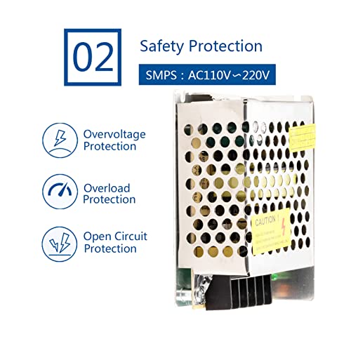 Galygg 12V 3A Power Supply, 36W Led Driver Universal Regulated Transformer Adapter Ac 110V-220V To Dc 12V Low Voltage Output For Led Light, Radio, Computer Project #TOP2