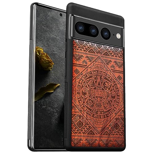 Coque en bois pour Pixel 7 Pro souple et compatible recharge sans fil