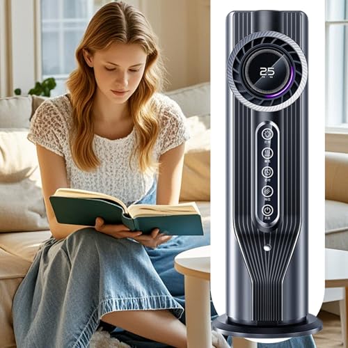 Leiser Turmventilator- klingenloser Lüfter für Desktop | Klimaanlage | Tragbare AC Personal | Desktop- Kühllüfter für persönliche Wechselstrom- Einheit Ruhig für Zimmer-5