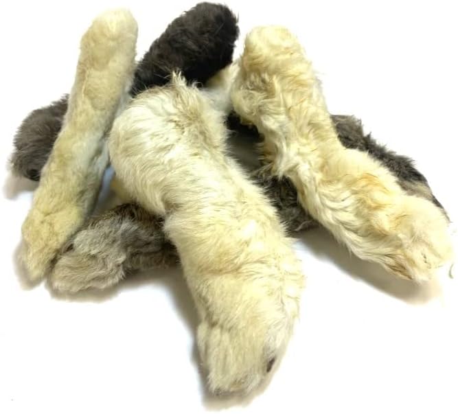 Rabbit Feet with Fur 200g Natural Dog Treats Chews Hypoallergenic Hair ( Great Alternative to Ears ) SLD