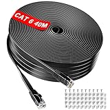cable ethernet 40m cat 7 📶 Amplia Compatibilidad: Lan Cable Cat 6 proporciona conectividad universal y es compatible con todos los dispositivos con conexiones RJ45. Como PC, servidores de computadora, computadoras escritorio/portátiles, impresoras, consolas de juegos, módems, conmutadores/concentradores, enrutadores, Xbox, PS5/PS4/PS3, televisores inteligentes, NAS, dispositivos PoE y más. Compatible con Cat8, Cat7, Cat6, Cat5e, Cat5, muy adecuado para el hogar, la oficina, la biblioteca y muchos otros lugares.