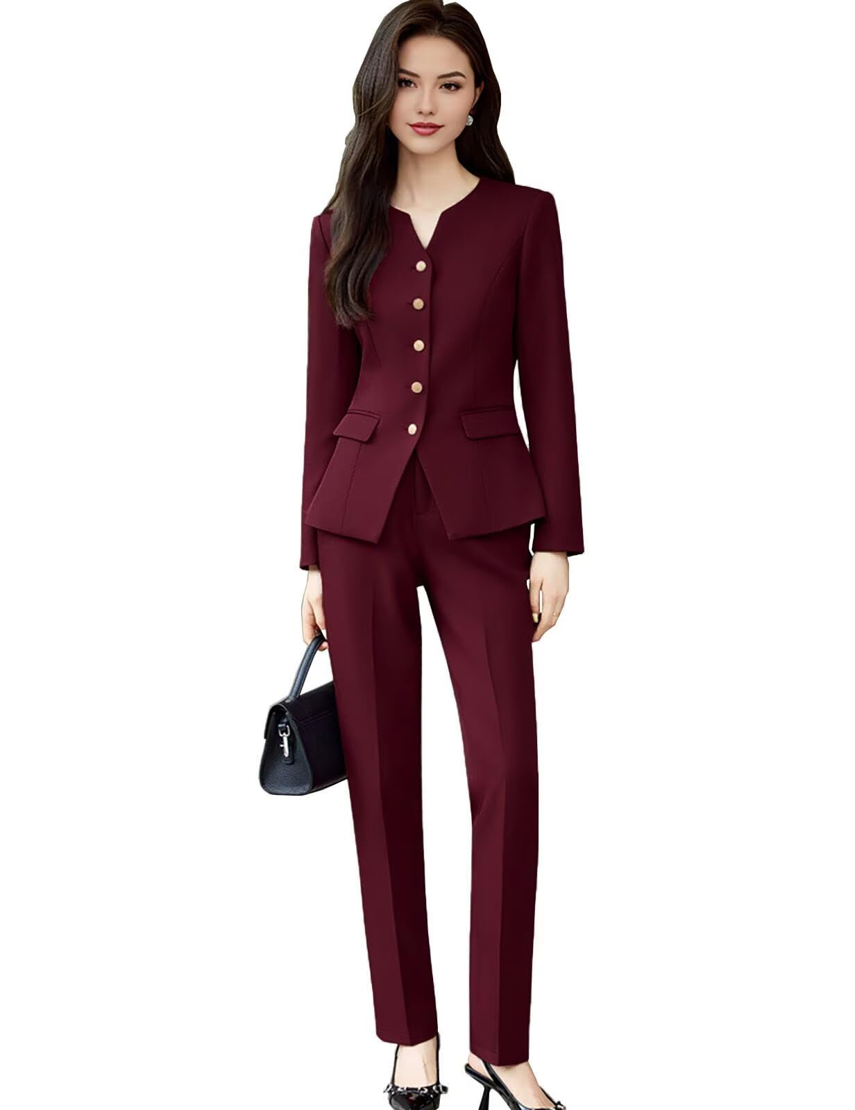 Pant Suits for Women Casual Work Blazer Suit Set Womens Pant Suit 2 Piece Business Pants Suits for