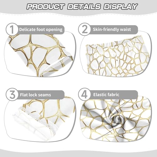 White Giraffe Skin Print Girls Casual Leggings for Kids Printed Long Pant Bottoms Stretch and Soft3