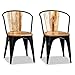 xingshuoonline chaises de salle à manger 2 unités Bois massif d'acacia Style tolix chaise Hauteur du siège depuis le Sol : 46 cm