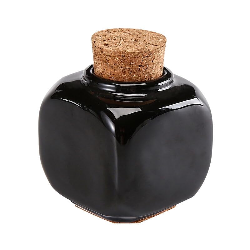 Porcelain Material Glass Dappen Dish Acrylic Liquid Powder Container Holder with Soft Wooden Cap Nail Art Accessories