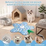 Interaktives Katzenspielzeug Selbstbeschäftigung, Katzenspielzeug Elektrisch mit Versteckspiel, Beweglicher Feder Quietschender Maus, Intelligentes interaktives Katzenspielzeug USB Wiederaufladbar