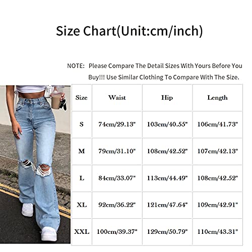 High Waisted Flare Jeans Women Skinny Ripped Bell Bottom Jeans Cowgirl Jeans High Waisted Bootcut Pants 5