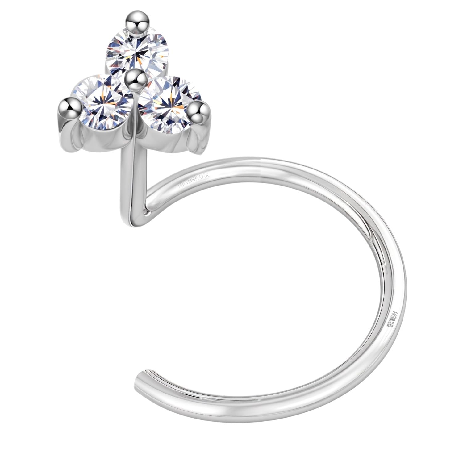 highspark 925 Silver Nose Pin for Women | 92.5 Sterling Silver & Stunning Shine | Lovely Gift for Women & Girls-picture-19