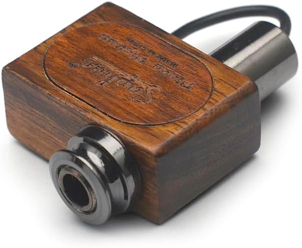 SAPHUE S2 Clip Pickup Transducer for Acoustic/Classic Guitar&Ukulele, Wood Case, 6.35 Jack