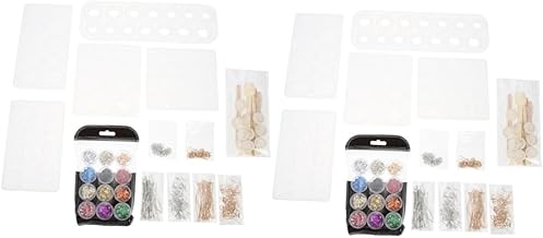 COHEALI 2 Conjuntos De Molde De Silicone Modelo Kit Moldes De Resina Colar De Resina Molde De Silicone Jóias Fazendo Moldes De Fundição De Jóias Lua Brinco Moldes De Fundição Molde De