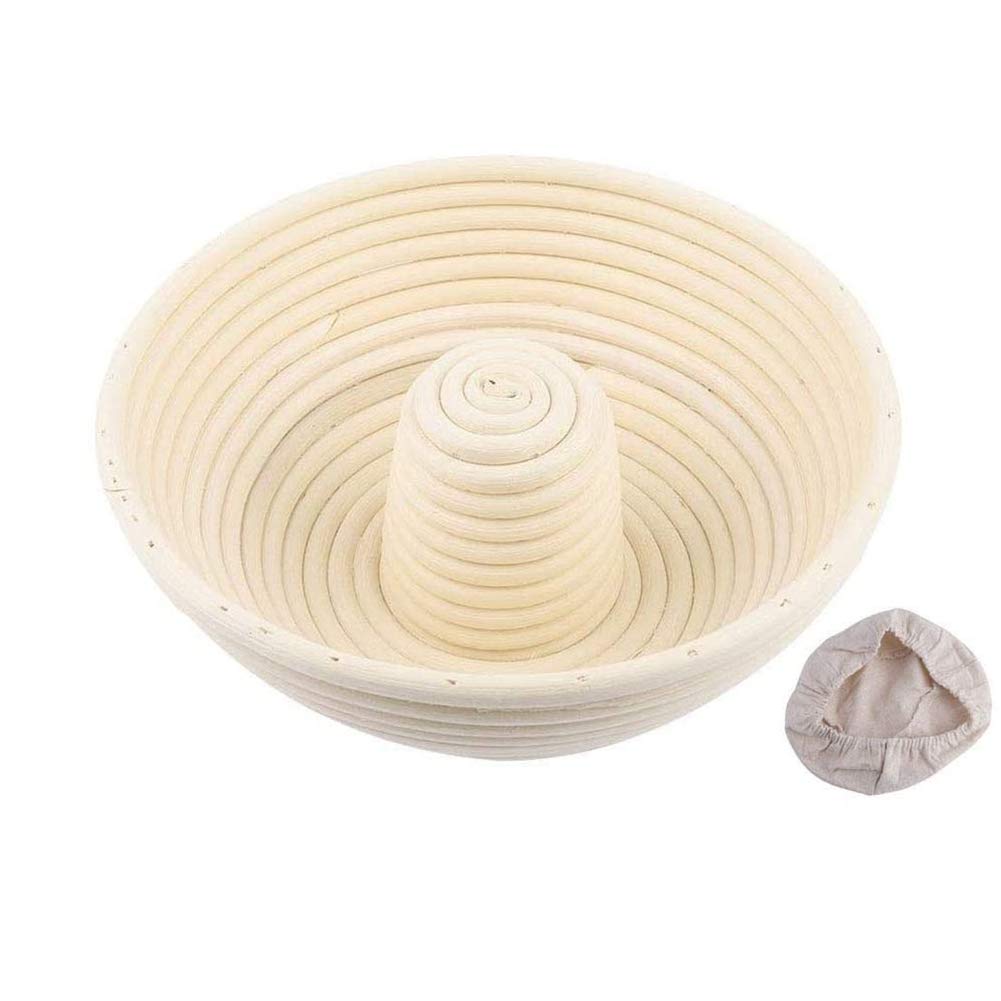 Banneton à Pain Osier Rond Moule, Banneton Pain Naturel pour Panier De Fermentation, Idéal pour Faire Votre Pain Moule pour (Creux 29cm)